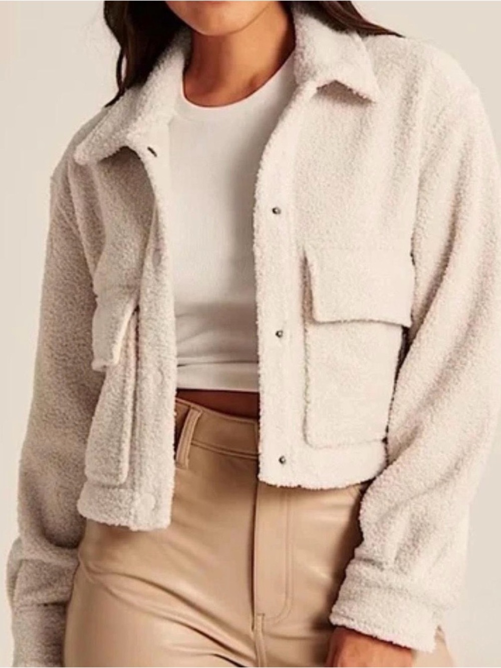 Abercrombie & Fitch- Cropped Sherpa Jacket